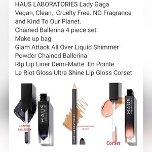 Haus Laboratories Chained Ballerina 4 piece makeup set w/Black makeup bag